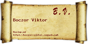 Boczor Viktor névjegykártya